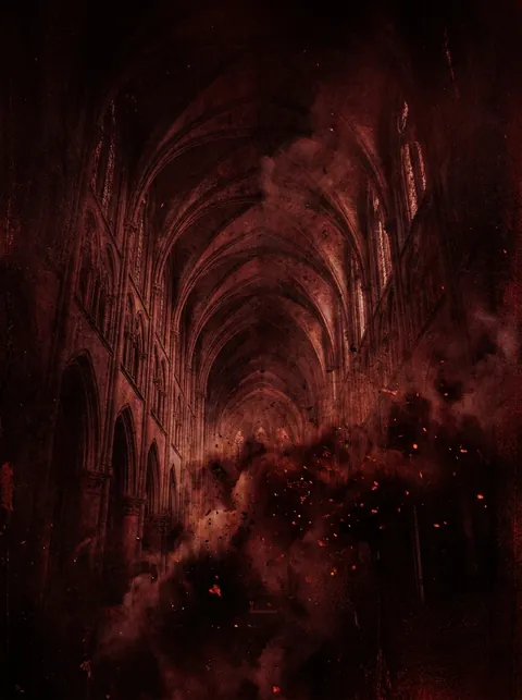 Cover of Ash Cathedral, a Dark Cinematic song made with Loudly