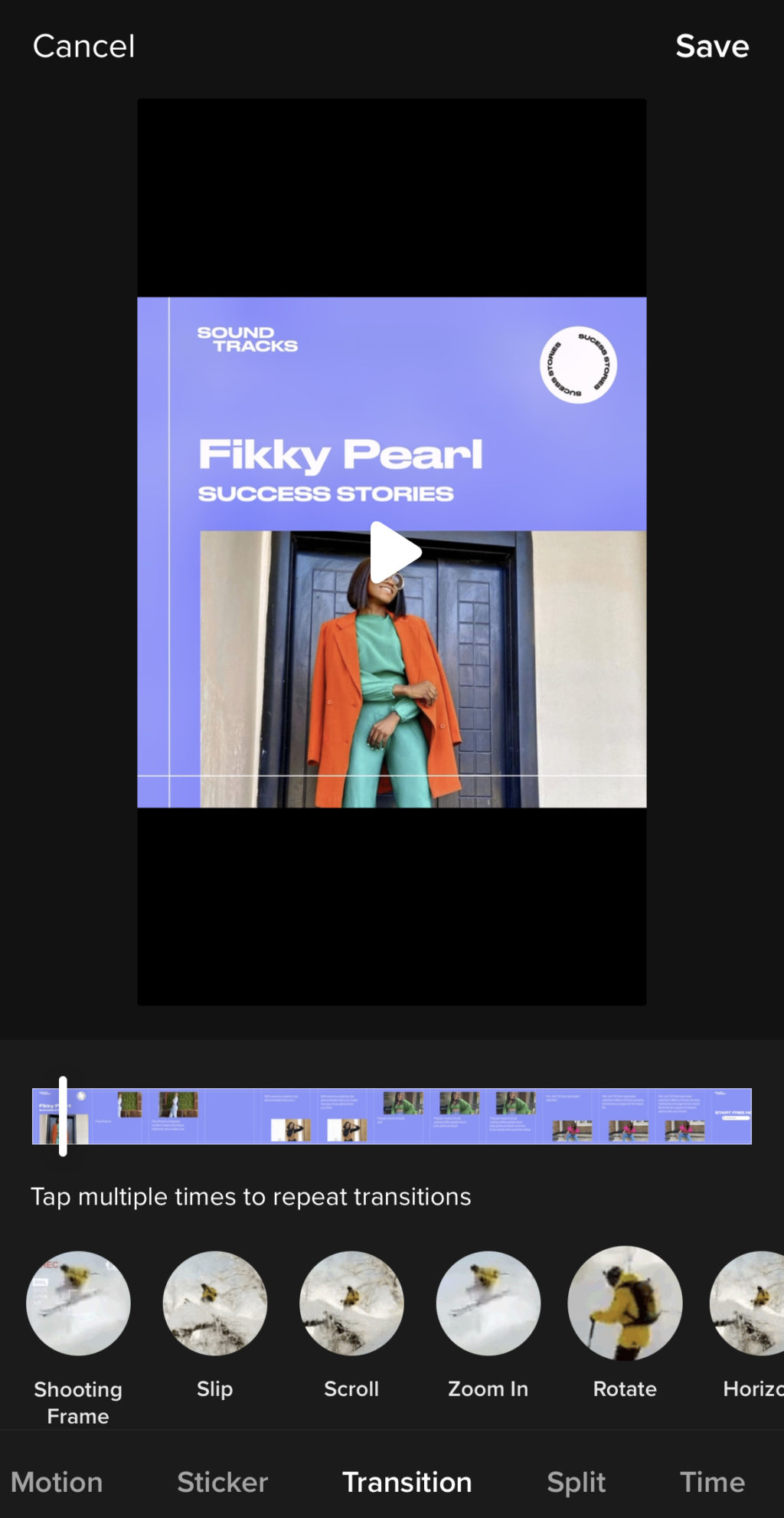 How to do Transitions on TikTok Loudly